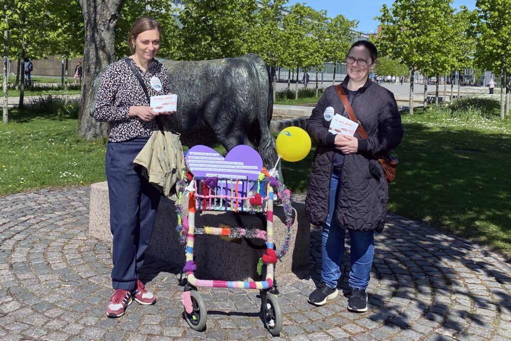 Demenskoordinatorer i Rødovre med rollator med demenssymbol